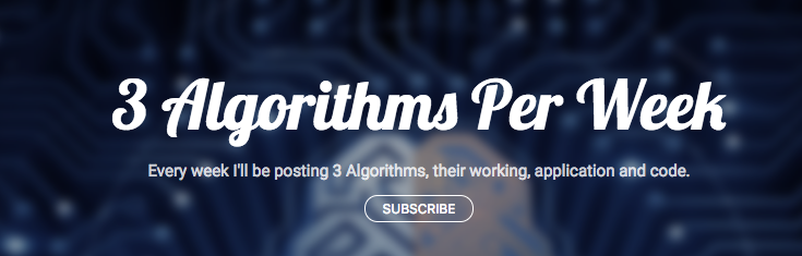 anubhav shrimal medium blog 3 Algorithm per week algorithm tutorial notes